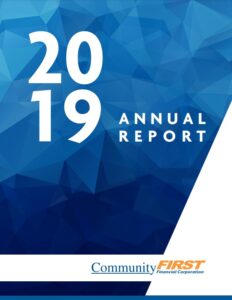 front cover of 2019 annual report
