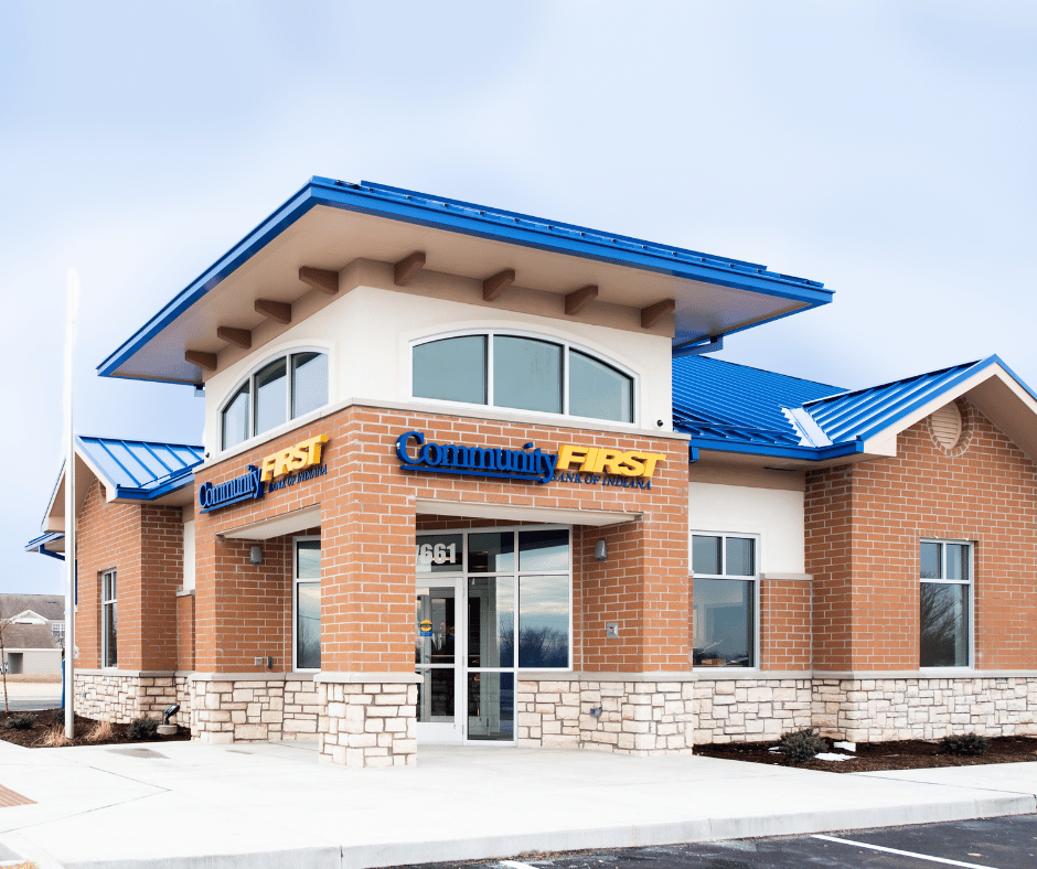 Image of Community First Bank of Indiana's Pebble Village Branch in Noblesville