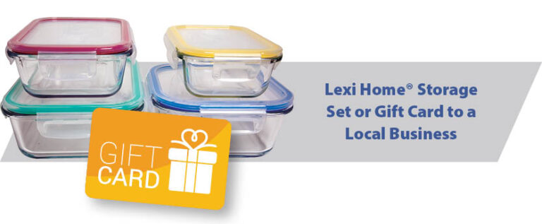 Current gifts offered with new checking accounts: Brightly colored food storage set or gift card to a local business