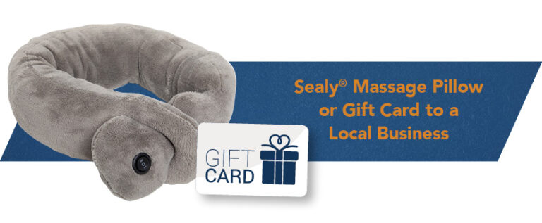 Current gifts offered with new checking accounts: Massage pillow or gift card to a local business